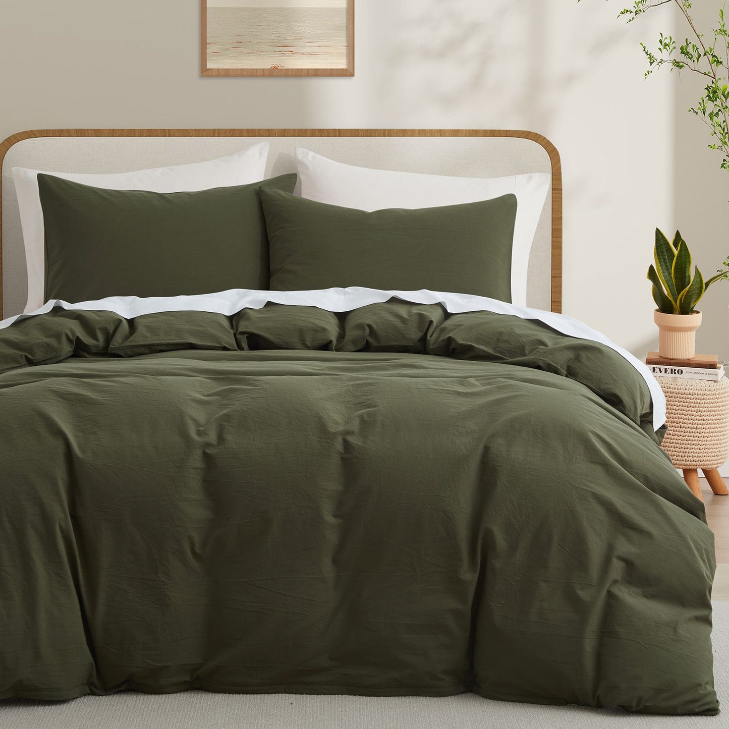 Beautifully coloured Duvet Sets in a Variety of Colours to Suit Your Taste - Durable, Fade-Resistant Bedding 100% Washed Cotton Duvet Cover Set  (No Comforter)