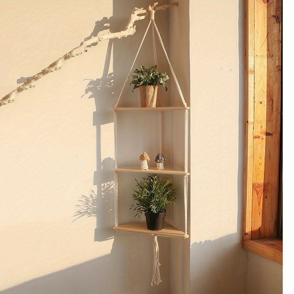 Floating Corner Shelves for Plants & Home Accents