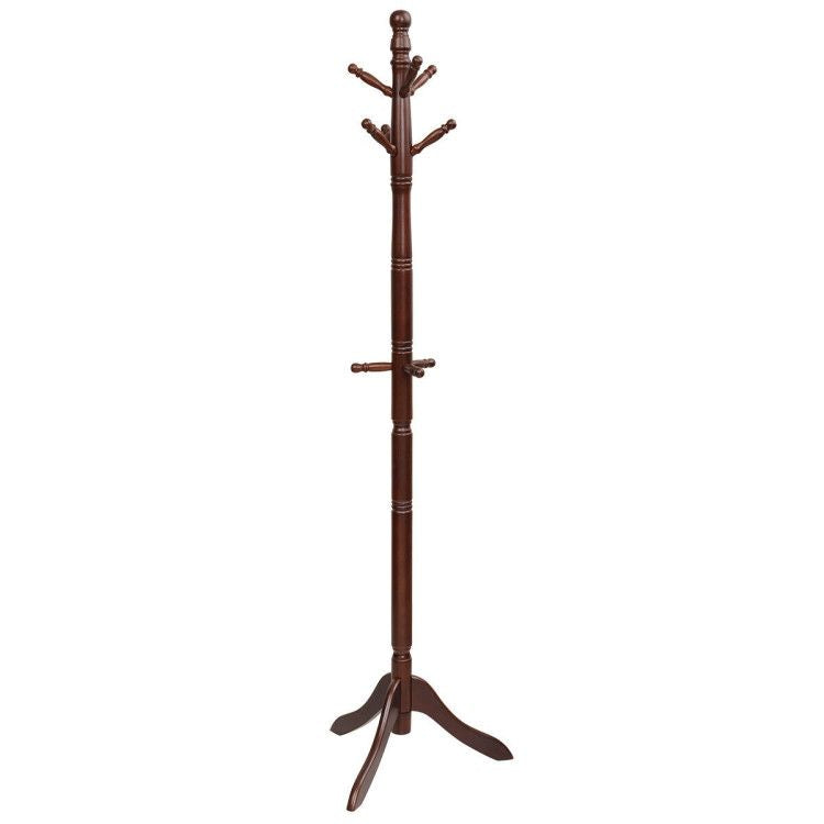 Entryway Height Adjustable Coat Stand with 9 Hooks