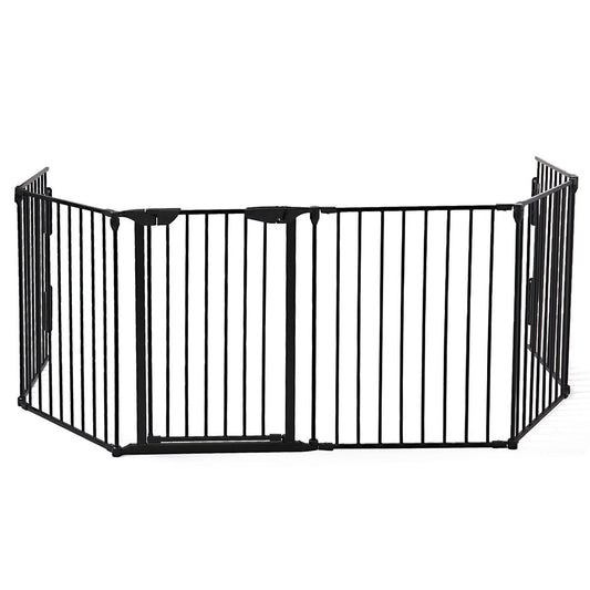 Metal Baby Playpen Fireplace Safety Fence;  Extra Wide Barrier Gate for Indoor Baby/Pet /Christmas Tree XH