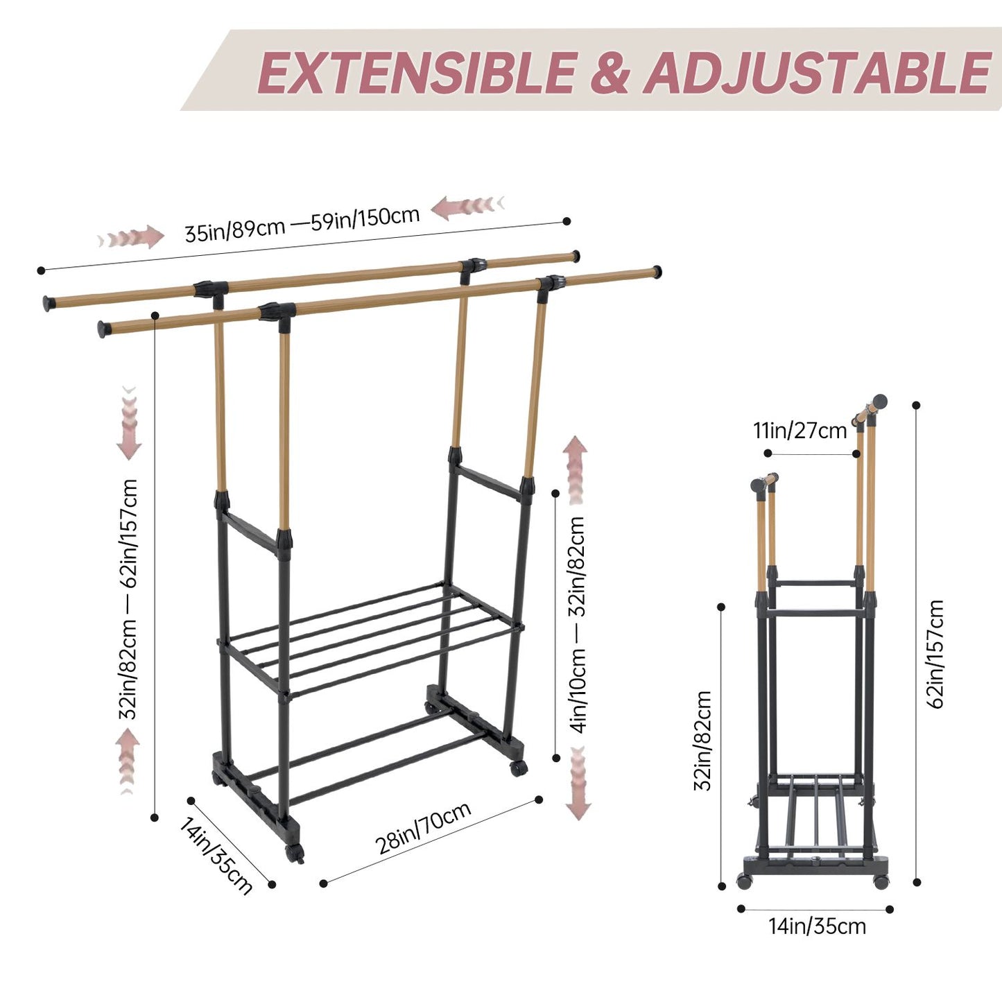 Tall Freestanding Towel & Blanket Rack