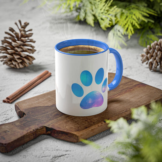 Animal Lover Colorful Mugs, 11oz, Just Paw You Mug. Gift for Pet Owners, Cute Animal Mug, Colorful Coffee Cup,