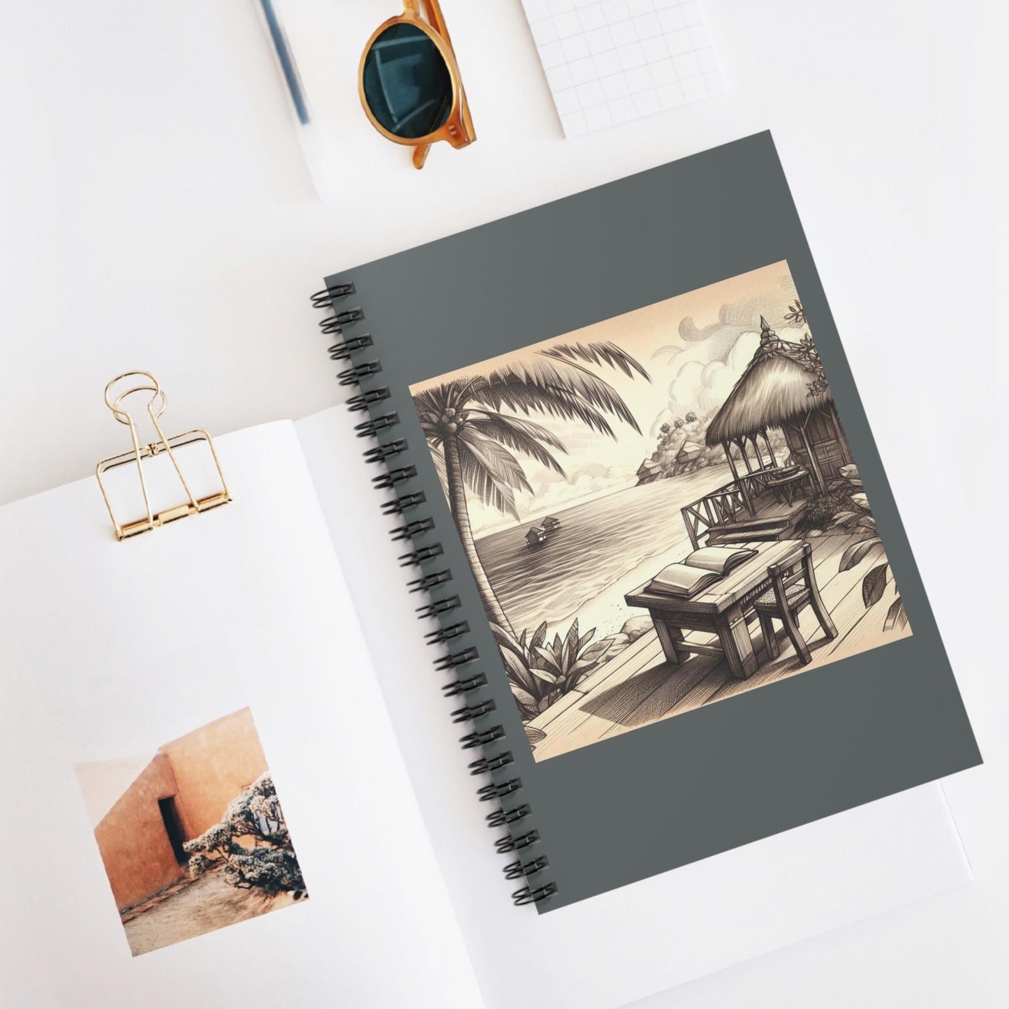 Tropical View Spiral Notebook - Ruled Line, Journal, To Do List, Notebook, Writing, Inspirational Notebook, Stationery