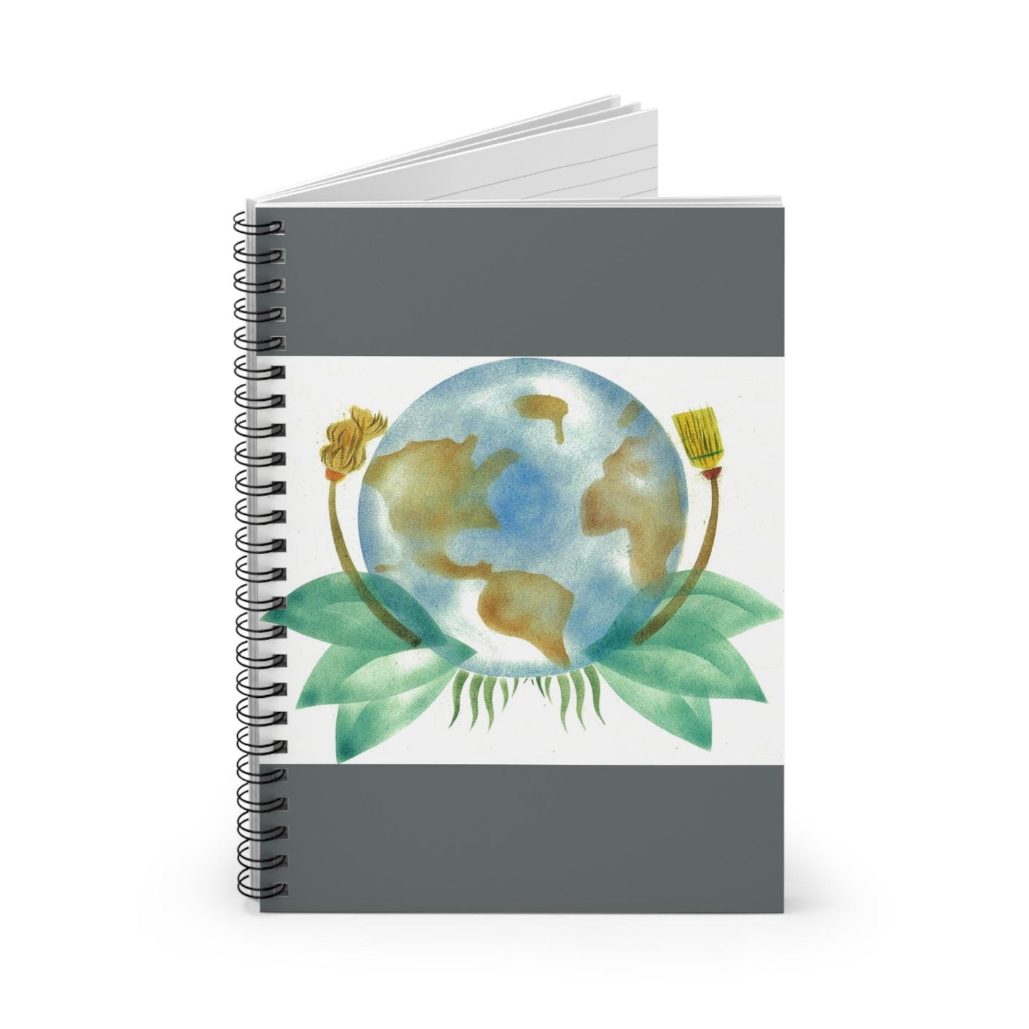 Watercolour World Spiral Notebook - Ruled Line, Journal, Organizer, Serenity Gift, Writing Journal, Peaceful Notebook