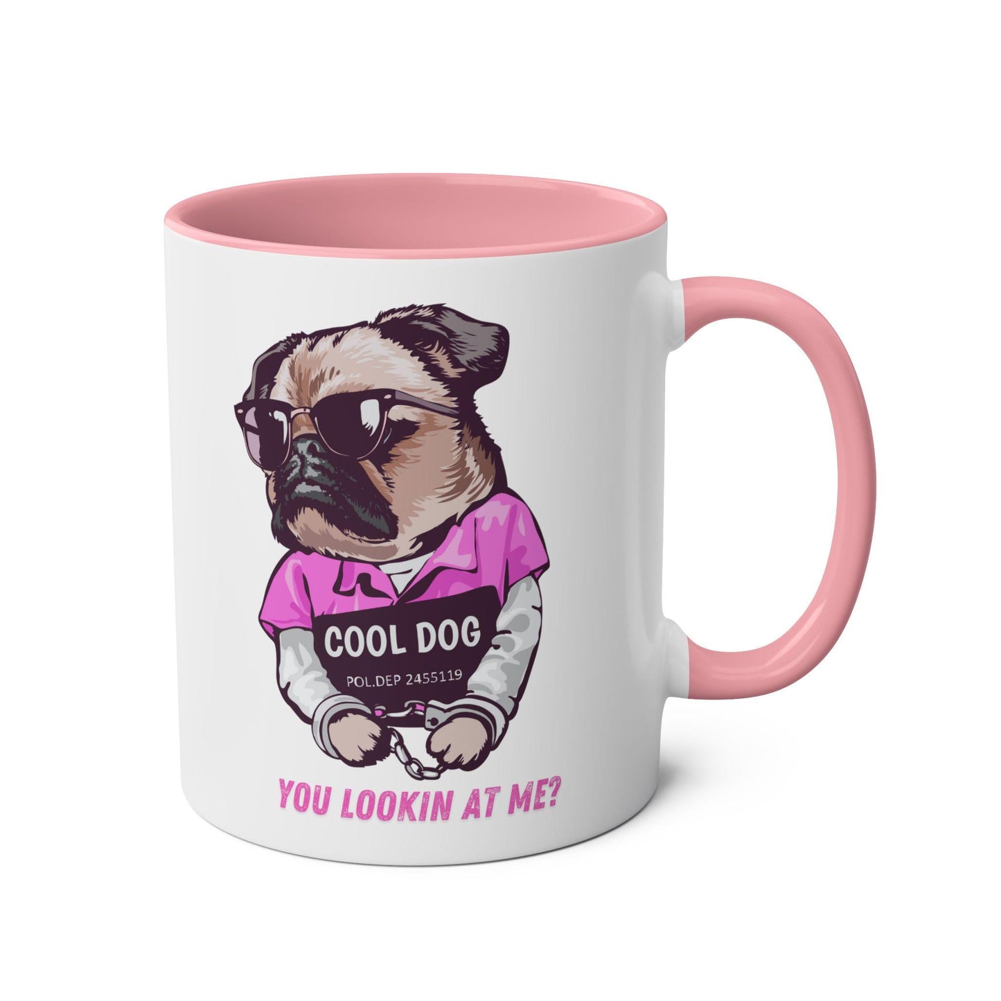 Two-Tone Coffee Mugs, 11oz - Ceramic Cup, You looking at me? Don&#39;t Mess with Me Gift, Sweet but Tough Coffee Lover Present, Funny Mug