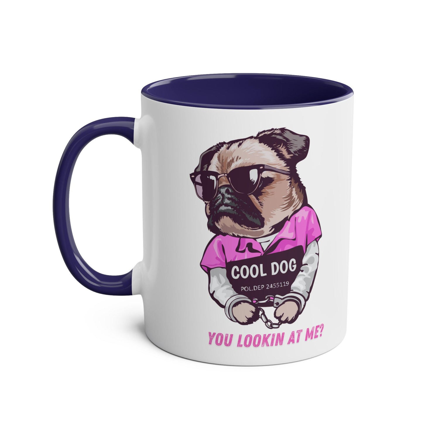 Two-Tone Coffee Mugs, 11oz - Ceramic Cup, You looking at me? Don't Mess with Me Gift, Sweet but Tough Coffee Lover Present, Funny Mug