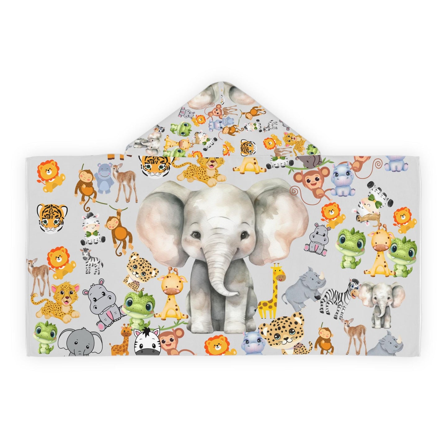 Kids Hooded Towel, Baby Animal Designs, Bright and Vibrant Children&#39;s Bath Towel, Parent&#39;s Perfect Child Drying Gift, Hooded Towel