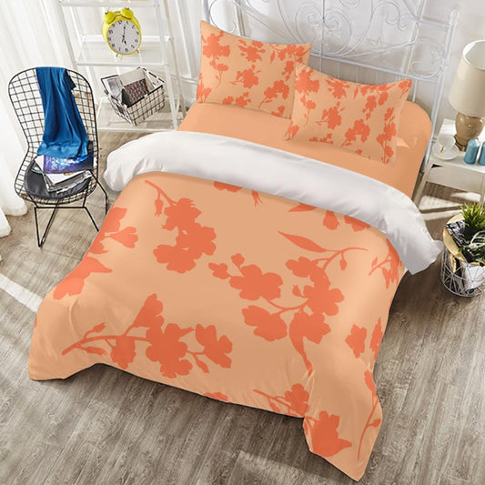 Russet Sunset and Branches on a Four-piece Duvet Cover Set | Widened