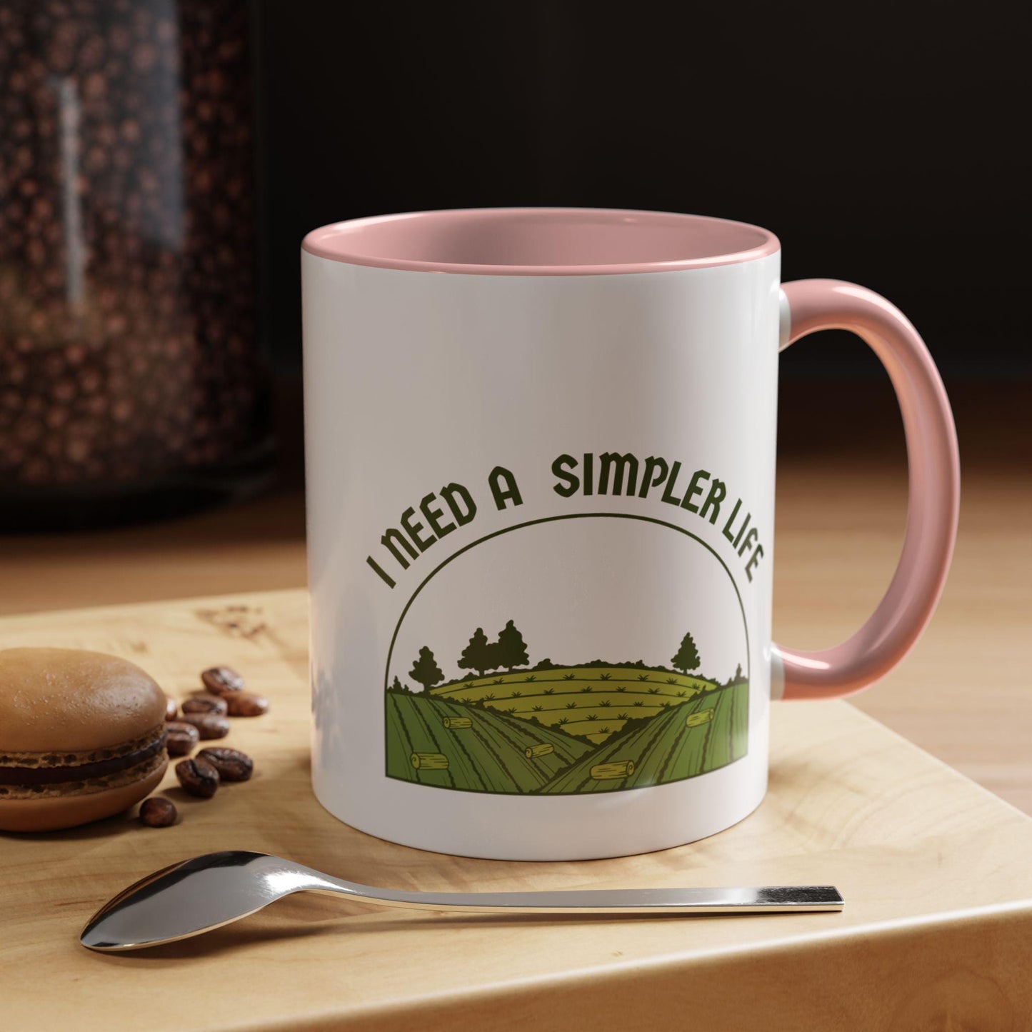 Simple Life Mug, Accent Coffee Mug, 11oz, 15oz, Time for a Change, Daily Use Mug, Gift for Tea Lovers, Unique Design Mug