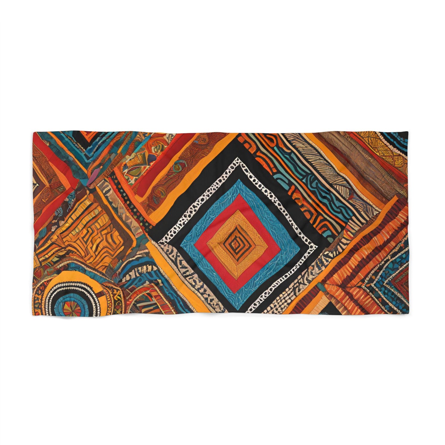 Beach Towel - Bold Zimbabwean Design,  Unique Towel, Stylish Poolside Accessory, Vibrant Beach Blanket