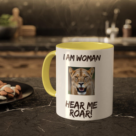 Empowerment Mug, for the strong women, Coffee Cup for the Women doing the lions share, Colorful Kitchen Gift