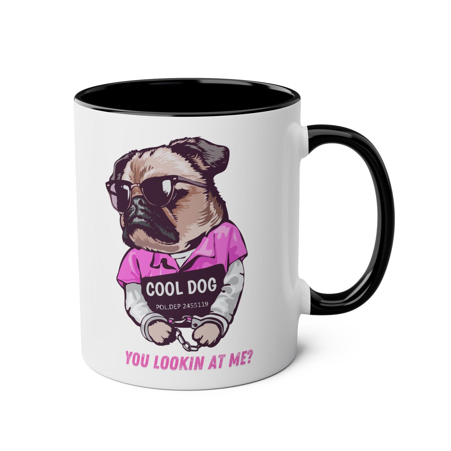 Two-Tone Coffee Mugs, 11oz - Ceramic Cup, You looking at me? Don&#39;t Mess with Me Gift, Sweet but Tough Coffee Lover Present, Funny Mug