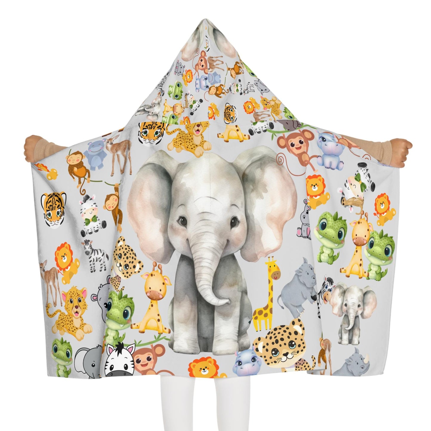 Kids Hooded Towel, Baby Animal Designs, Bright and Vibrant Children&#39;s Bath Towel, Parent&#39;s Perfect Child Drying Gift, Hooded Towel