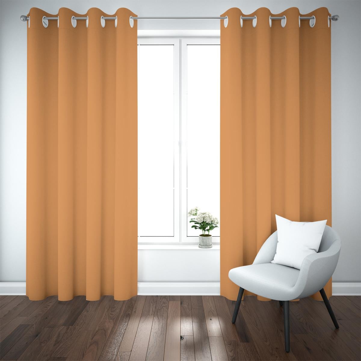 Autumn Brown Blackout Grommet Curtains | 265(gsm)