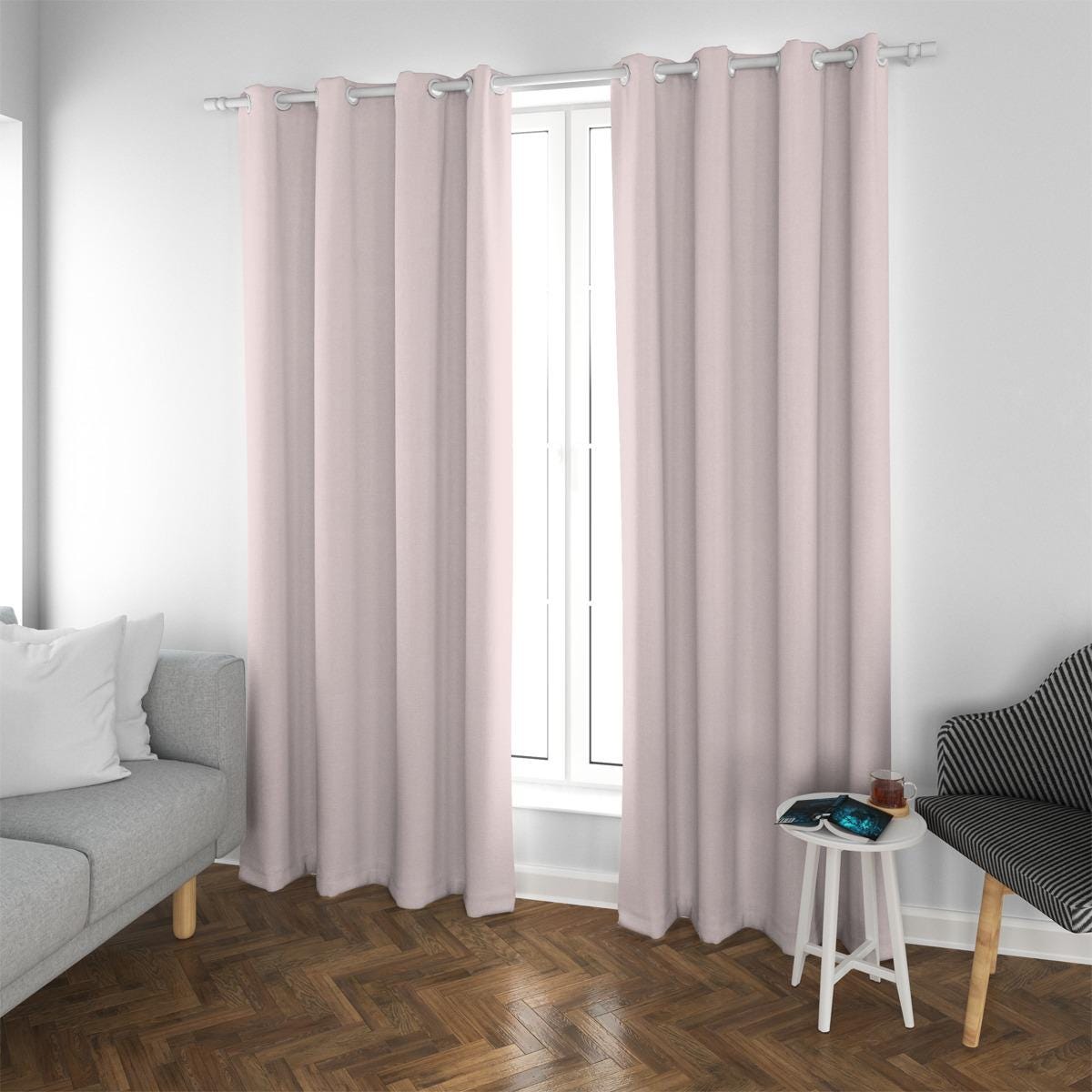 Delicately Pink Elegant  Blackout Grommet Curtains | 265(gsm)