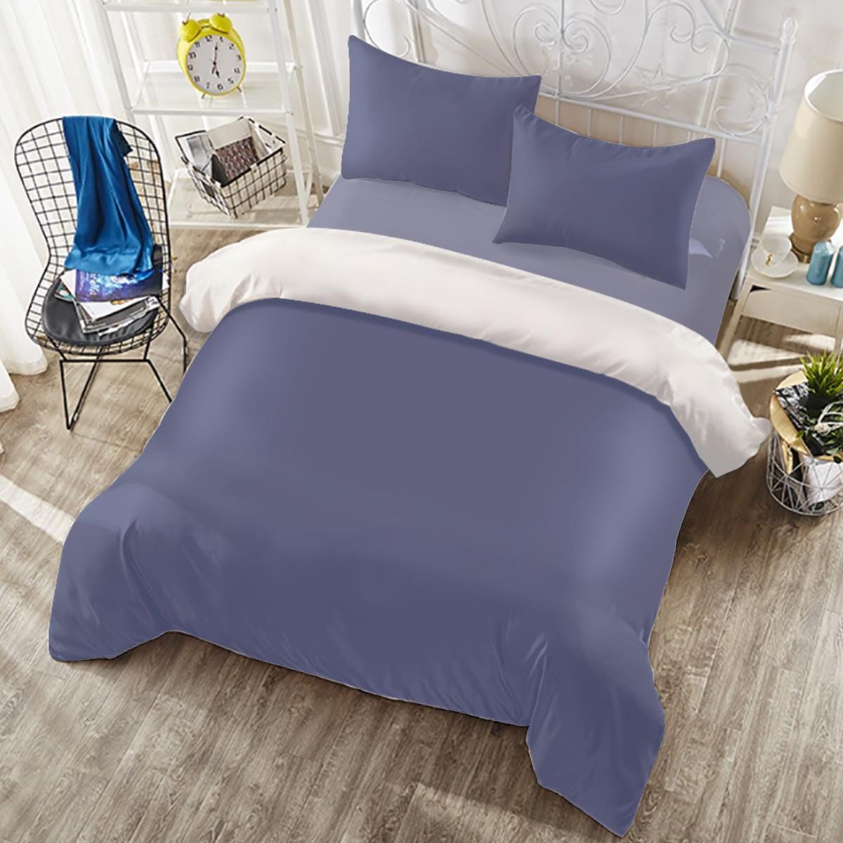 Hollywood Blue Chic Executive Four-piece Duvet Cover Set