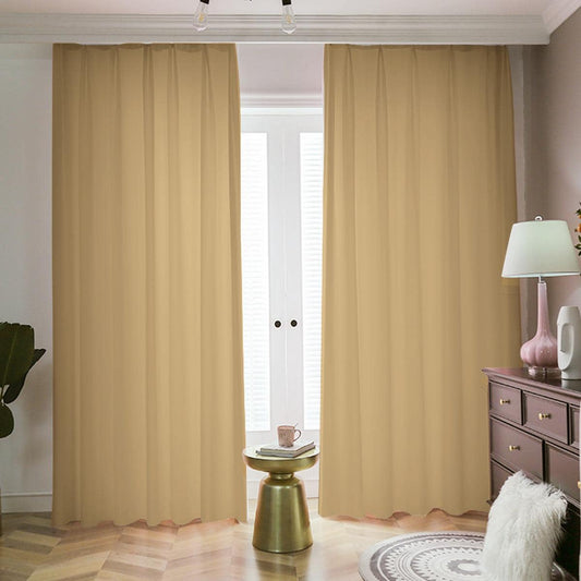 Cappuccino Blackout Curtains with Hooks | 265(gsm)