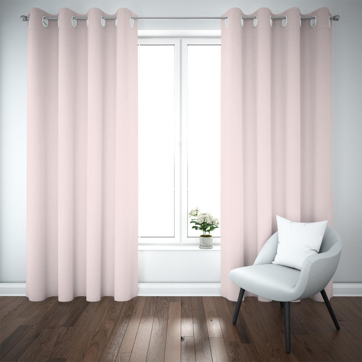 Delicately Pink Elegant  Blackout Grommet Curtains | 265(gsm)